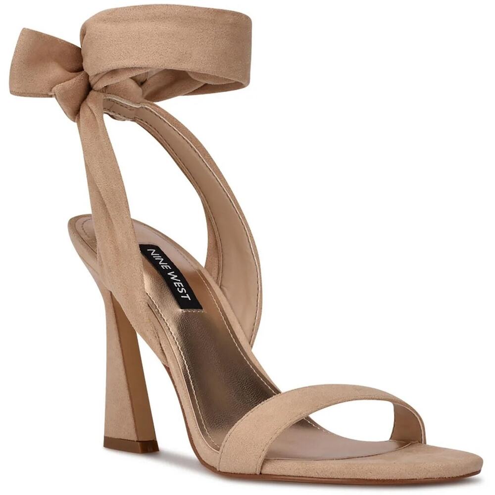 Nine West Women's Kelsie Ankle Wrap Sculpted Heel Sandals - 7M